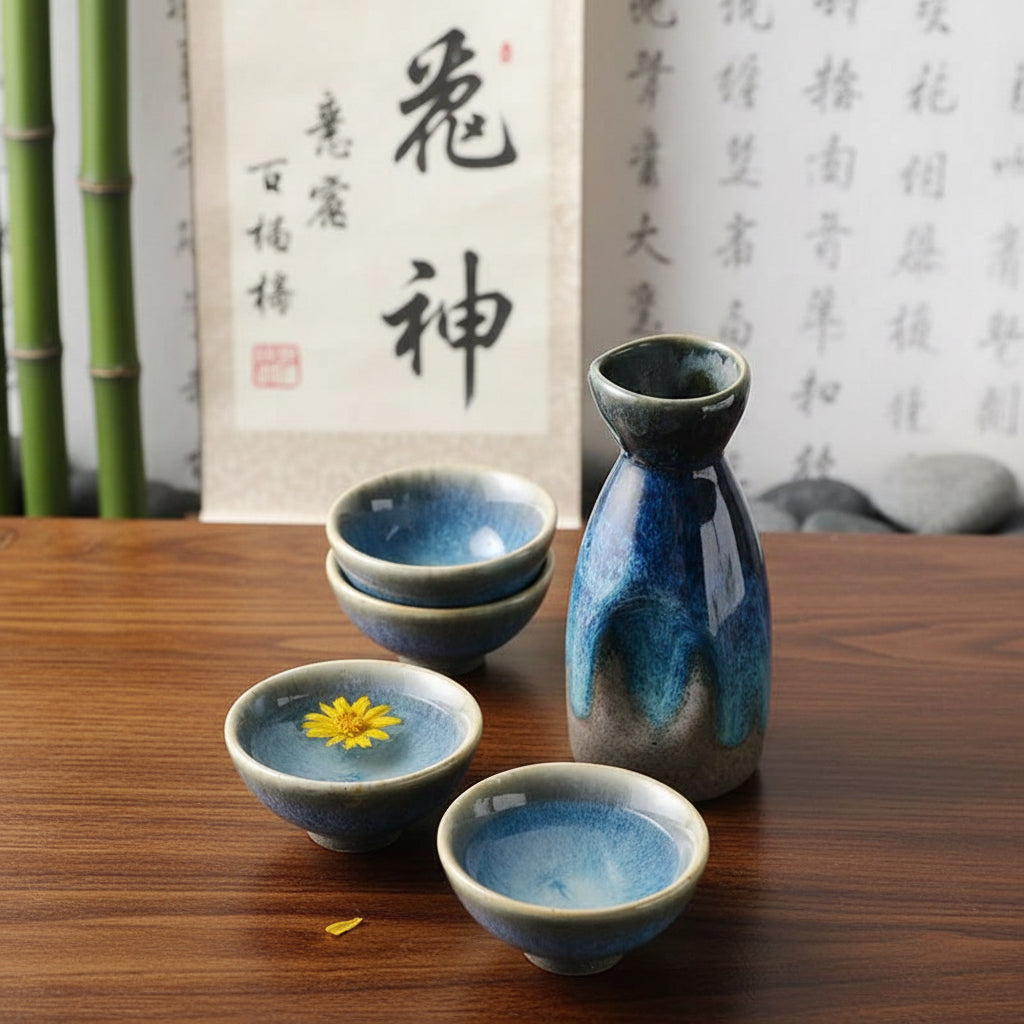 (海風猪口) Genfu Ochoko                   [1 jar 4cups]