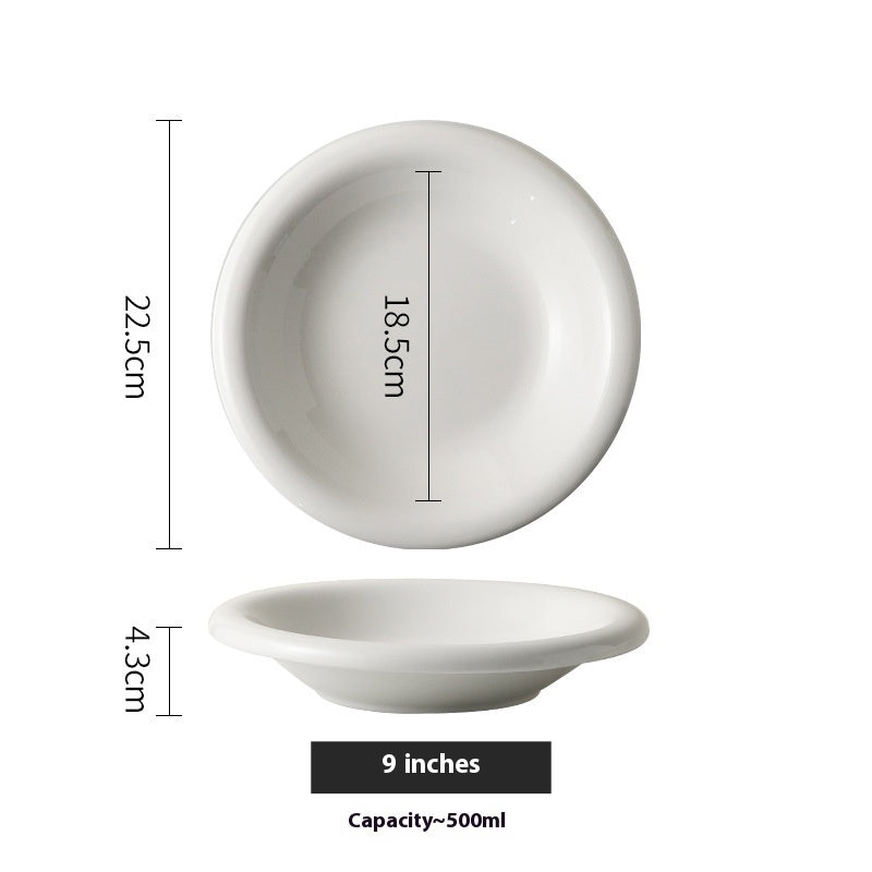 Black Organic-Shape Dinner Plate