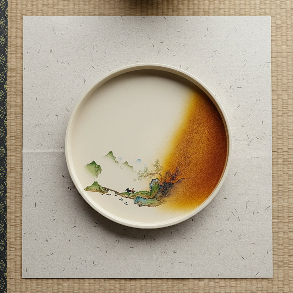 焔霞（ほむらがすみ皿）[Ember Mist Tray]