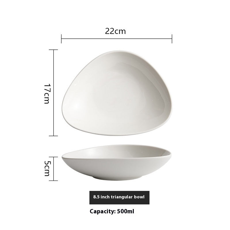 Black Organic-Shape Dinner Plate