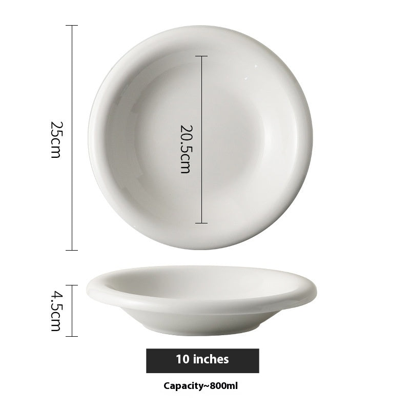 Black Organic-Shape Dinner Plate