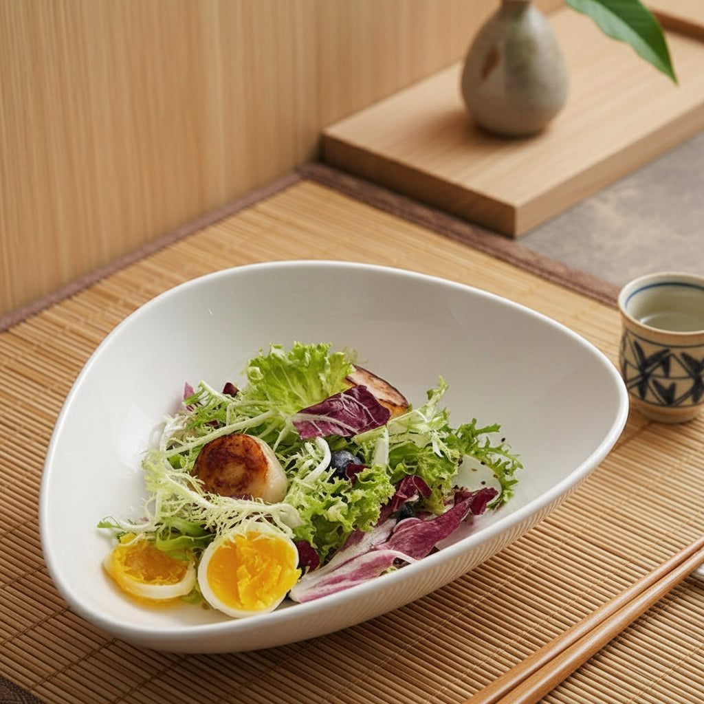 Black Organic-Shape Dinner Plate