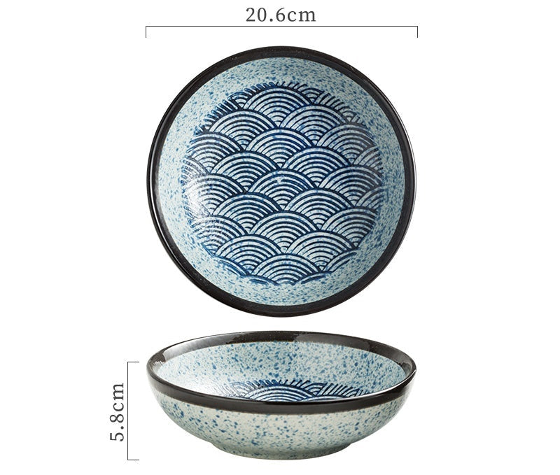 Aozora Wave Ceramic Bowl